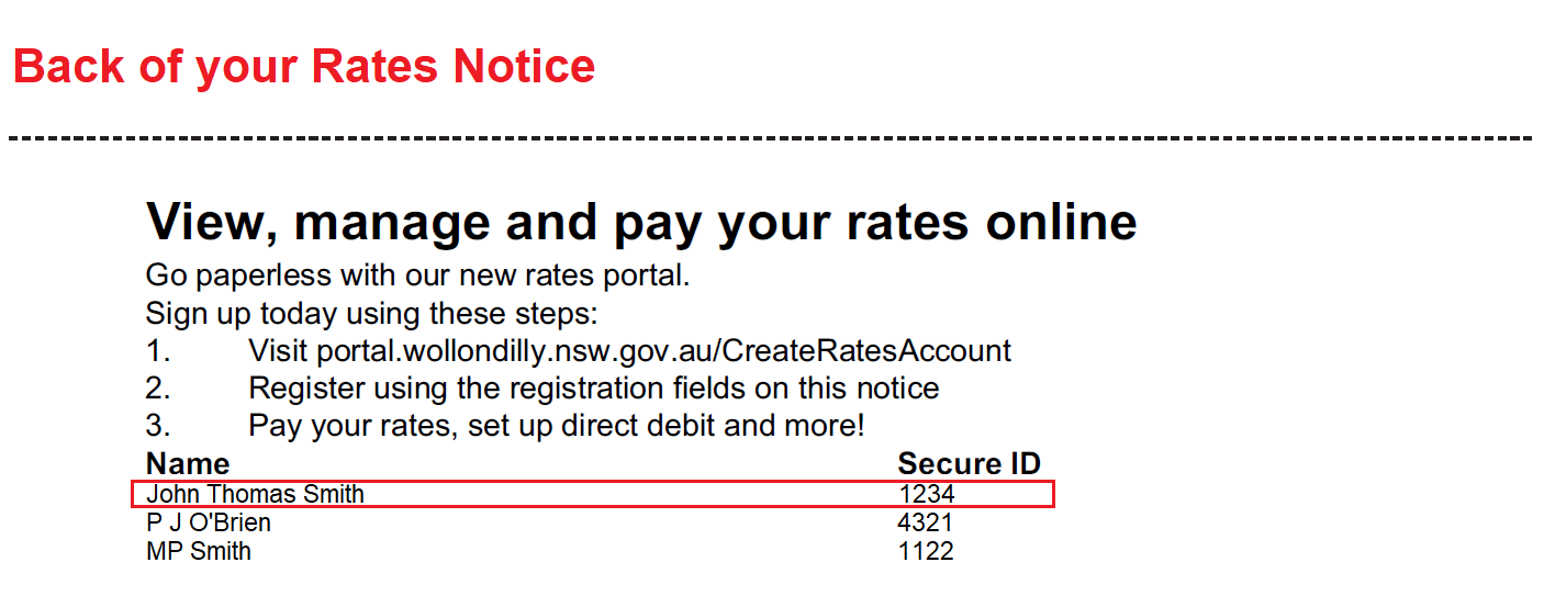 Individual Account secure ID help